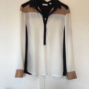 New York & Co. color block button up